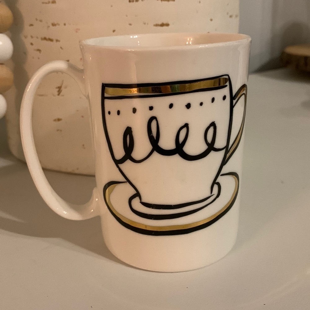 Kate Spade New York Lenox crème de la crème Mug white gold coffee daisy‎ place